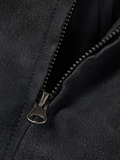 Men's Zip Up Letter Graphic Bomber Jacket