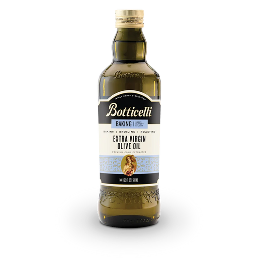 Botticelli - Extra Virgin Olive Oil for Baking, 16.9 fl oz (Pack of 6) - Dairy, Wheat, Yeast-Free