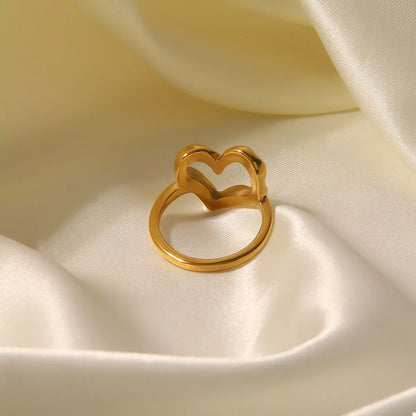 18K Gold-Plated Heart Ring