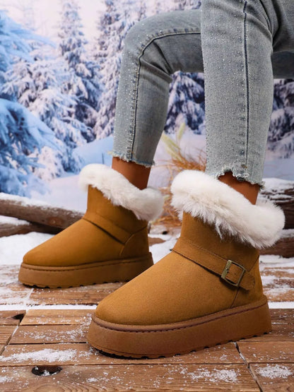 Round Toe Platform Boots