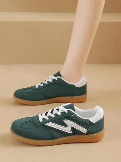 Round Toe Lace Up Sneakers
