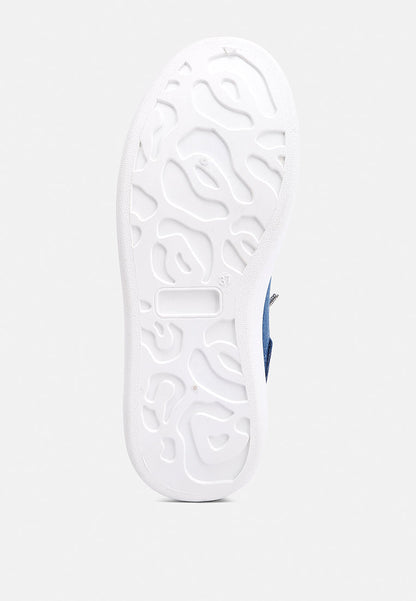 Ena Rhinestone Embellished Denim Sneakers