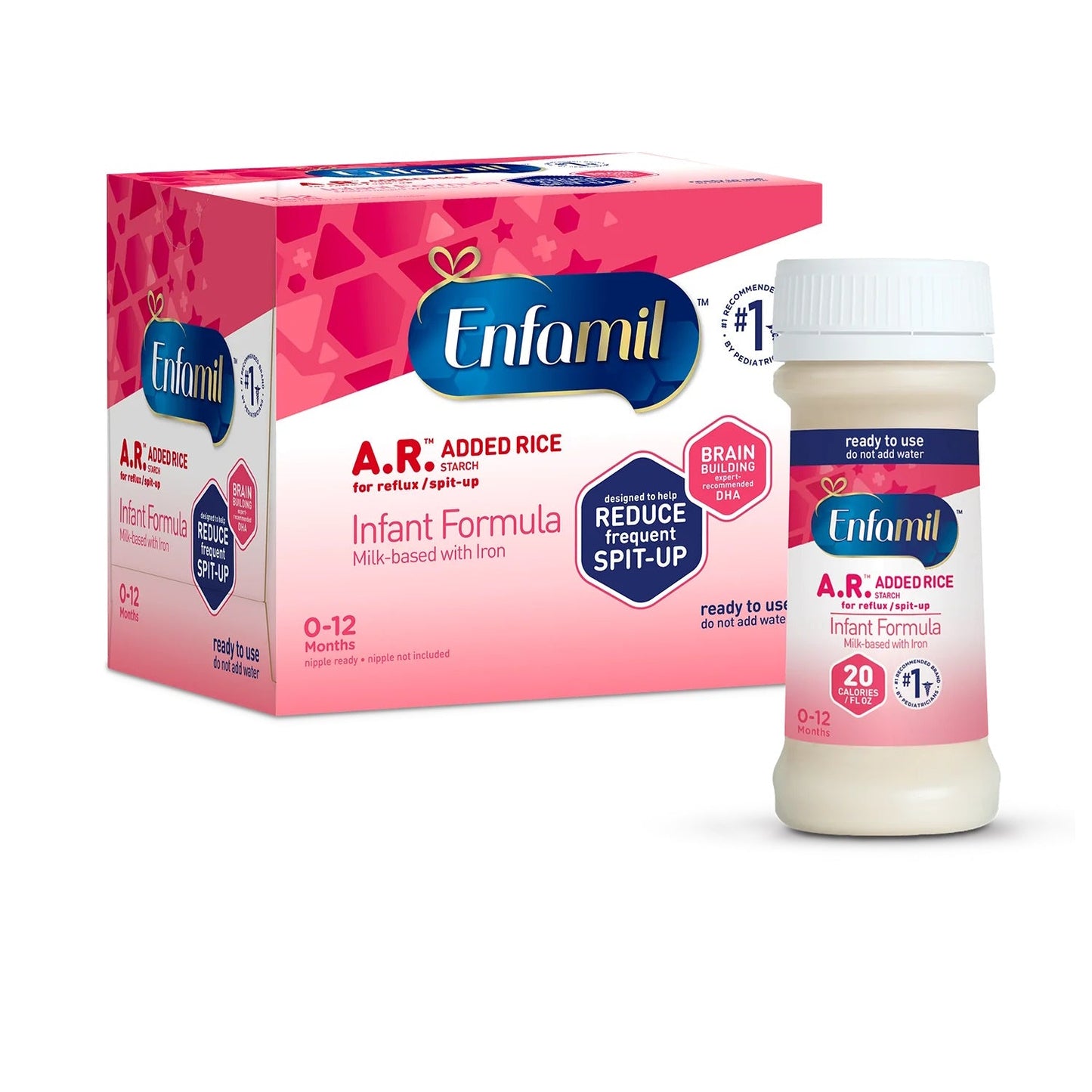 Enfamil A.R. Infant Formula with Added Rice, Ready to Use, 2 oz Bottle