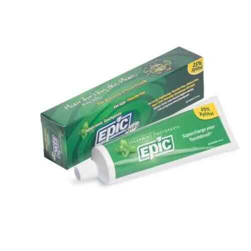Epic Dental Toothpaste : Fluoride &  Xylitol  - Spearmint, 4.9 Oz