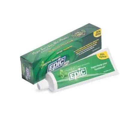 Epic Dental Toothpaste : Fluoride &  Xylitol  - Spearmint, 4.9 Oz