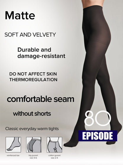 Tights Conte Episode 80 Den - Microfibra Matte Opaque