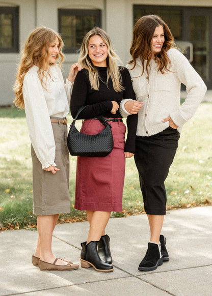 Erica Cotton Twill Midi Skirt