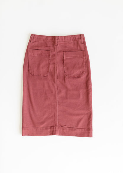 Erica Cotton Twill Midi Skirt