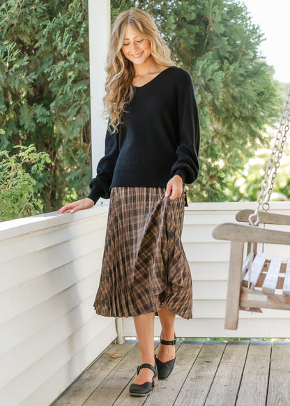 Essential V-neck Balloon Sleeve Sweater