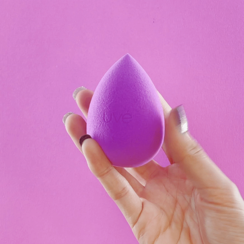 Violet Antimicrobial Makeup Sponge
