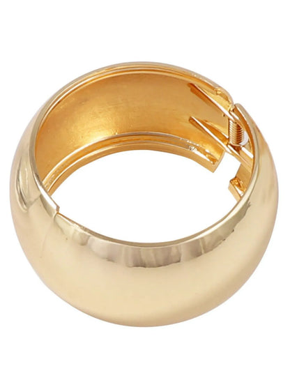 Zinc Alloy Wide Band Cuff Bracelet