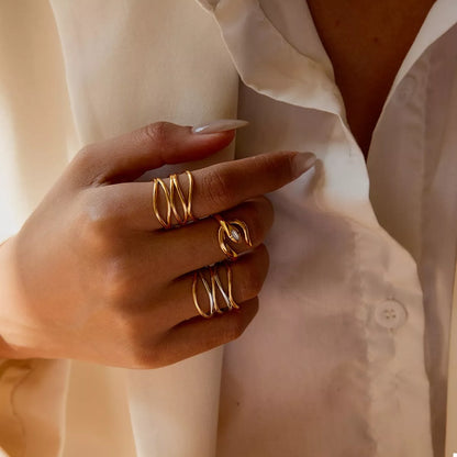 Two-Tone Open Ring