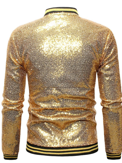 Men's Sequin Zip Up Jacket
