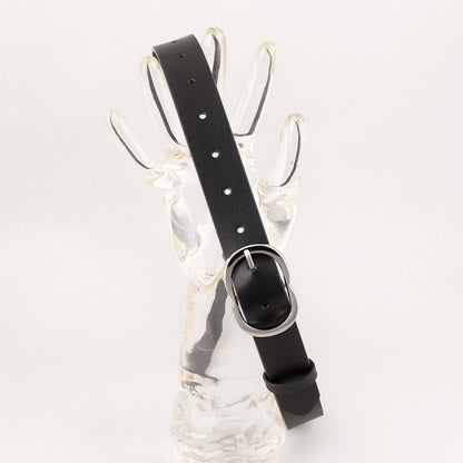 Skinny Belt with Oval Buckle
