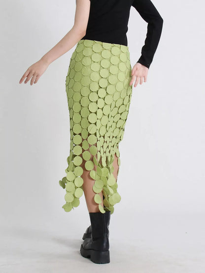 Fringe Midi Skirt