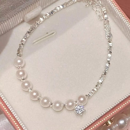 925 Sterling Silver Pearl Bracelet