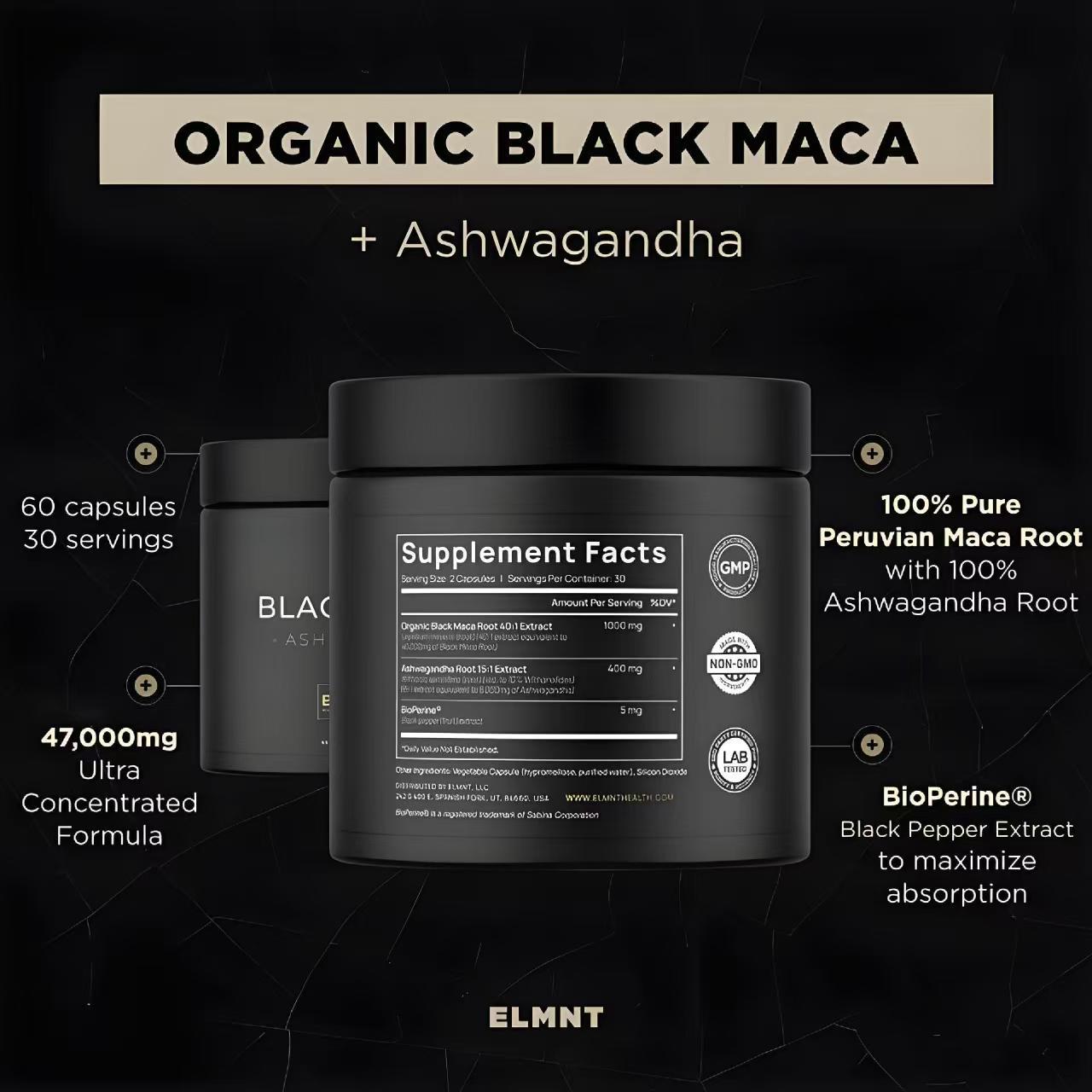 In Stock Black Maca Root Capsules For Men