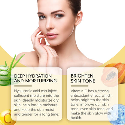 OUHOE Vitamin C Facial Essence, Hydrating And Moisturizing Facial Care, Soft And Smooth Improve Skin Moisturizing Essence