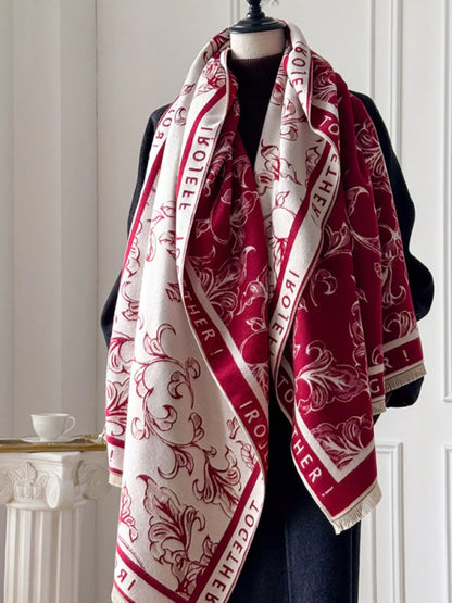 Raw Hem Winter Scarf