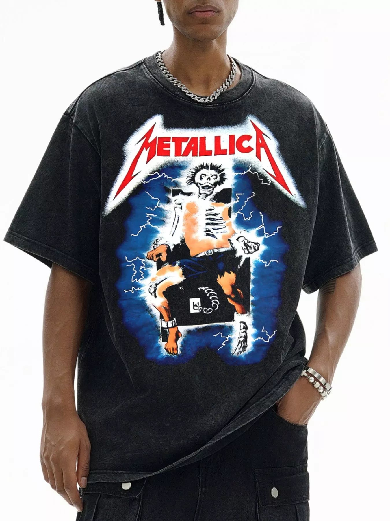 Men's Metallica Graphic Oversized T-Shirt