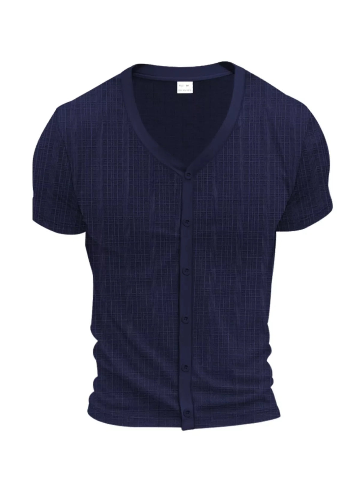 Men's Full Size V-Neck Button-Down Top Plus Size