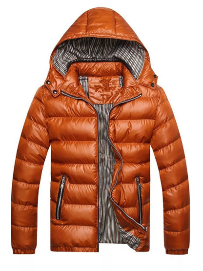 Men's Plus Size Lightweight Hooded Puffer Jacket