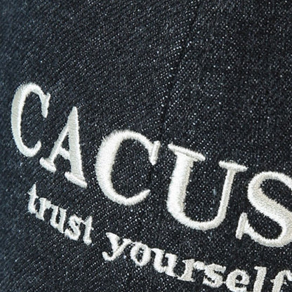 Embroidered Denim Baseball Cap