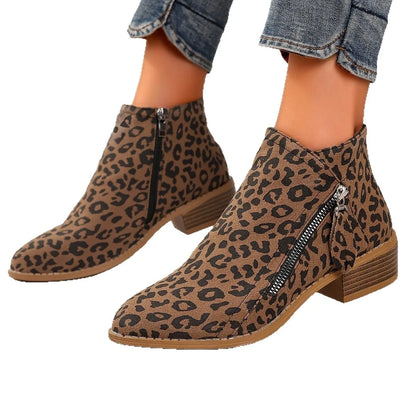 Point Toe Block Heels Boots