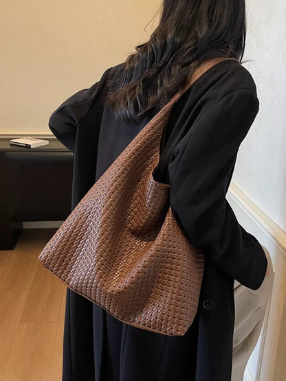Woven Straw Texture Shoulder Bag