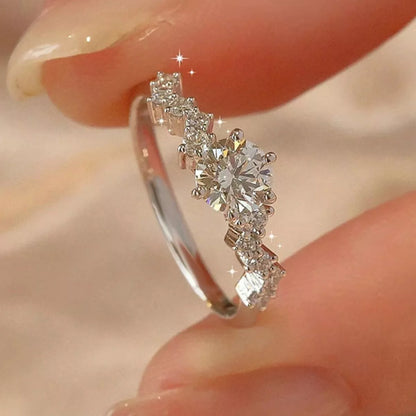 2 Carat 925 Sterling Silver Moissanite Ring