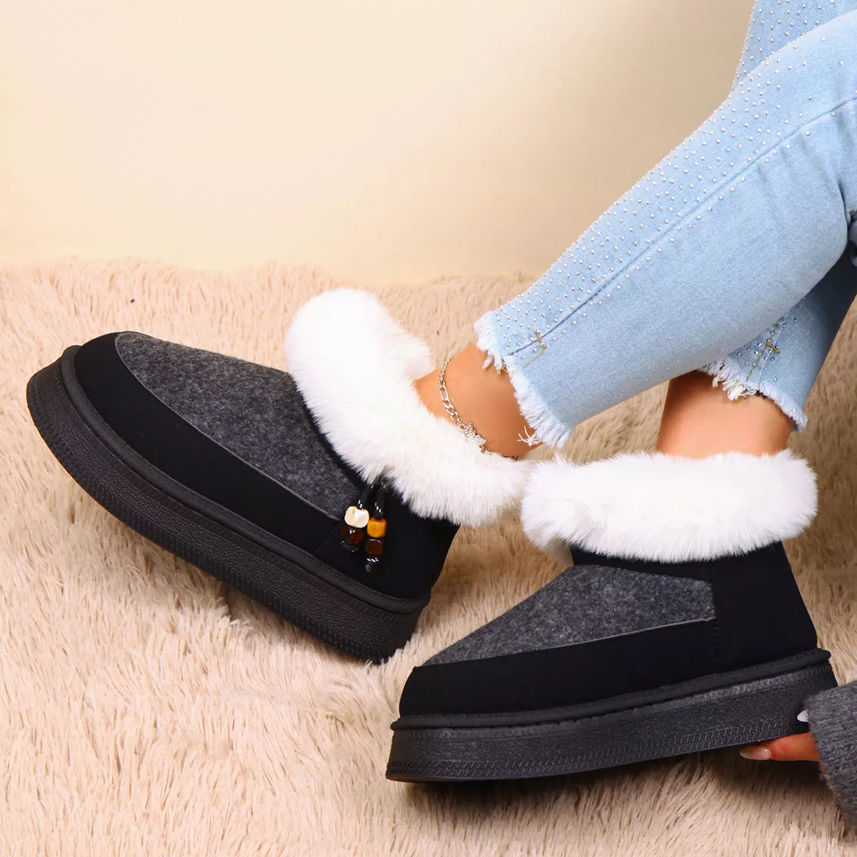 Round Toe Platform Boots