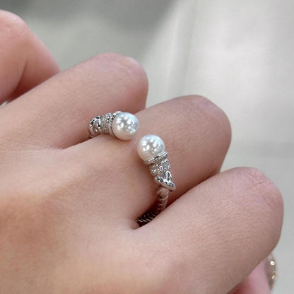 Pearl Open Cuff Ring