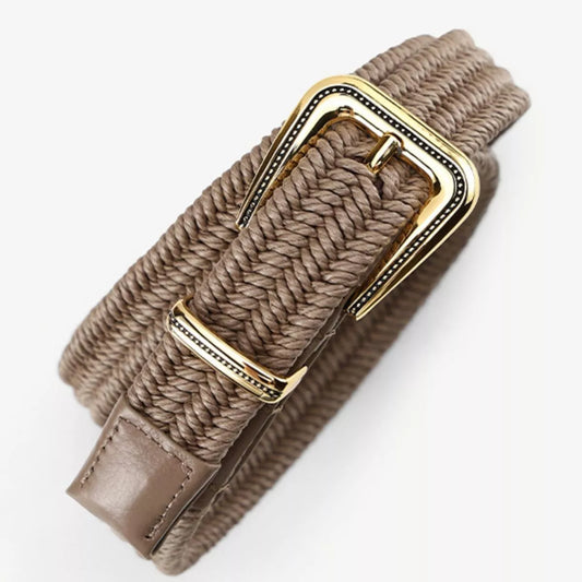 Braided Elastic Stretch Waist Belt