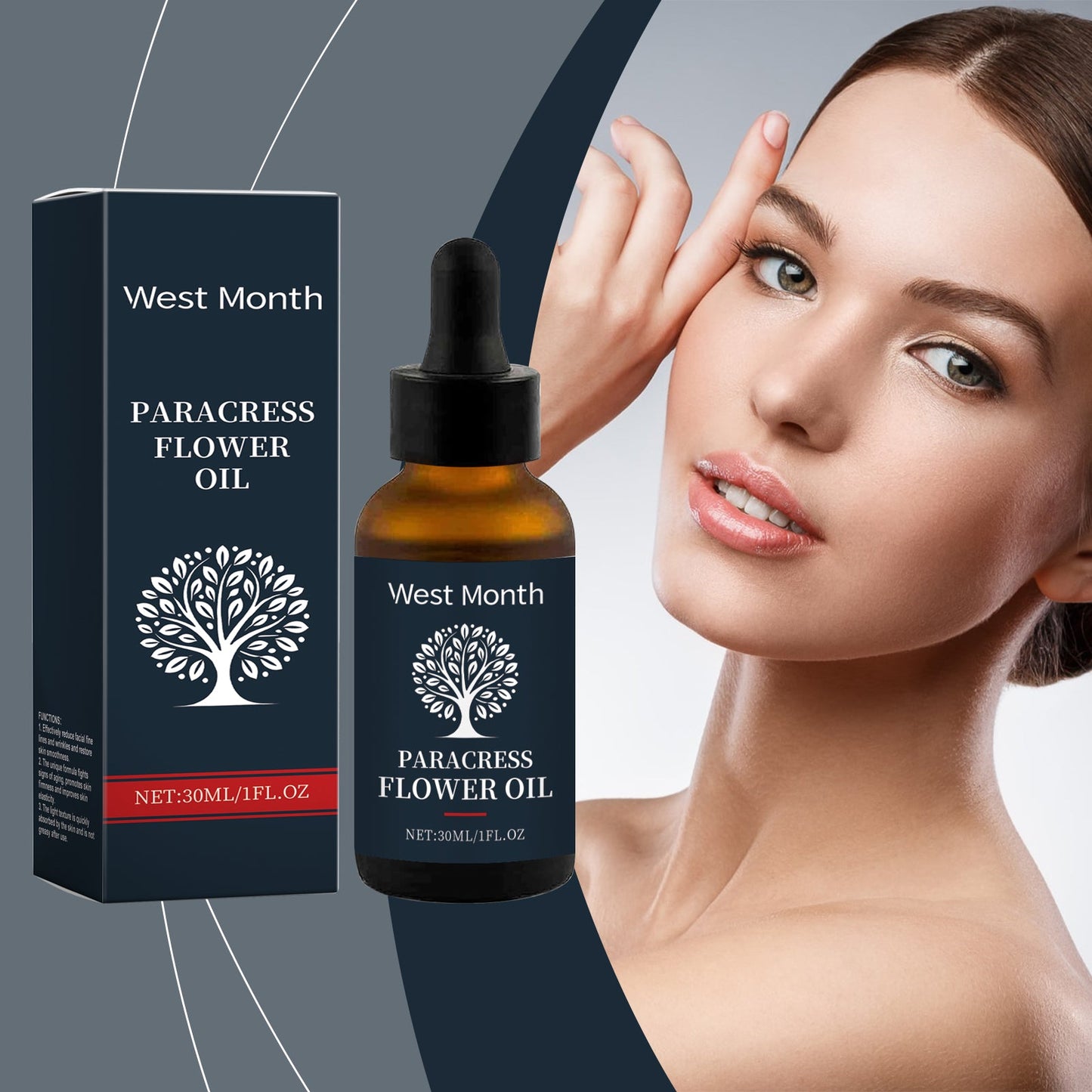 West Month Facial Essence Oil, Gently Nourishes And Cares For The Facial Skin. Daily Care Essence Oil