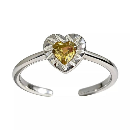 Heart-Shaped Open Ring