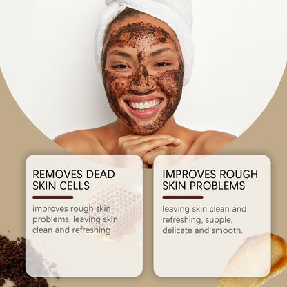 Jaysuing Honey Brown Sugar Scrub For Deep Cleansing, Moisturizing And Brightening Skin Scrub