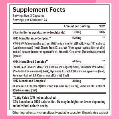 Feminine Hormone Hormony Women’s Hormone Balance Capsules Female Wellness Supplement Daily Hormone Support Vitamins 72 Capsules