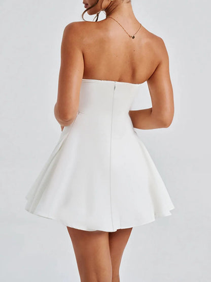 Bow Tube A-Line Mini Dress