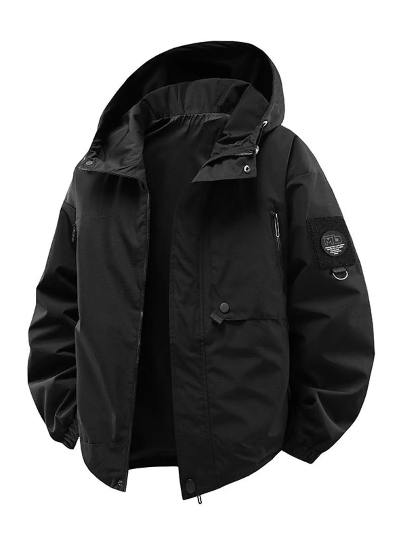 Men's Plus Size Hooded Windproof Casual Jacket