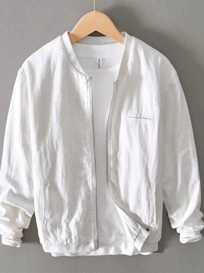 Men's Plus Size Zip Up Long Sleeve Jacket