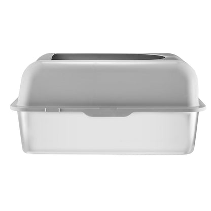 VEVOR 6 In Deep Cat Litter Box Odor-Free Litter Box With Filtering Foot Board