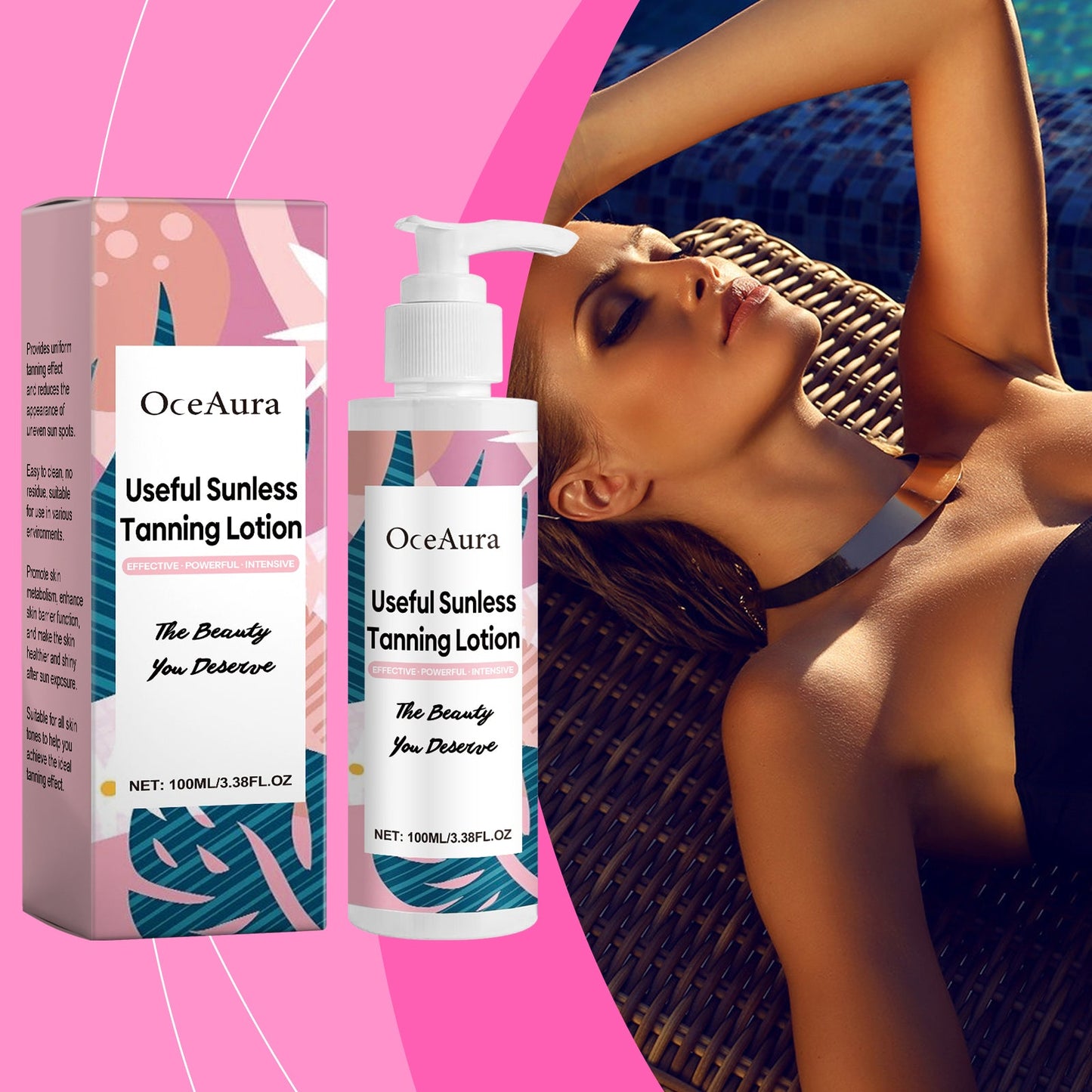 OceAura Tanning Lotion Summer Outdoor Gentle Moisturizing Refreshing Repair Gel For Wheat Tan Skin