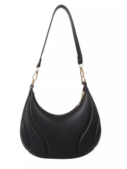 Solid Color Shoulder Bag