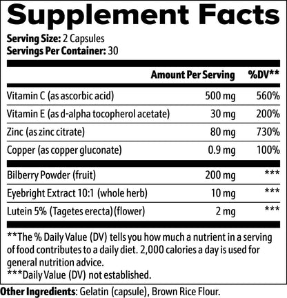 Vendercart Vision Support Supplement Eye Health, Visual Clarity, And Night Vision Boost