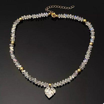 Pearl & Heart Pendant Necklace