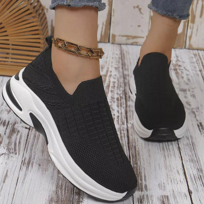 Round Toe Mesh Slip-Ons