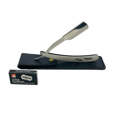 GENTS Shavette Razor Case w/ 10 Pk of blades