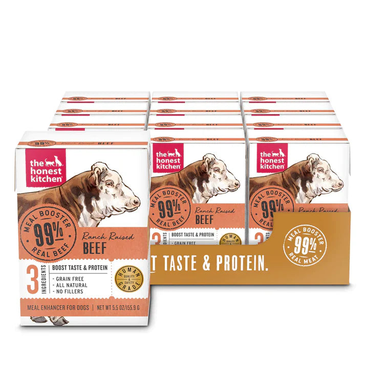 The Honest Kitchen - Dog Fd Meal Boost 99% Beef (Pack of 12-5.5 Oz)