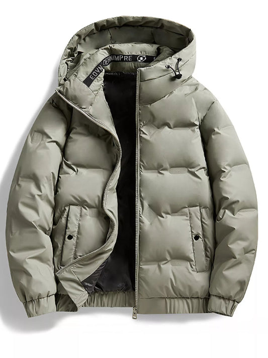 Men's Plus Size Hooded Padded Puffer Jacket