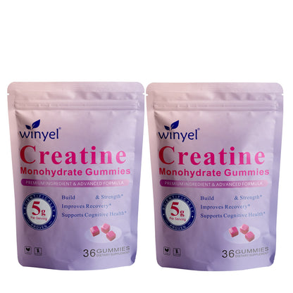Creatine Monohydrate Gummies, 5 Grams Per Serving, Sugar-free Creatine Gummies, Suitable For Workouts, Strength, Cognitive Health, And Muscle Support, Gluten-free, Berry-enhanced, 36 Gummies.